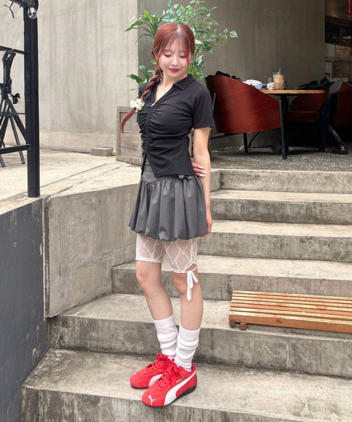 3.3 Field Trip （3.3フィールドトリップ）の「3.3 Field Trip／リブZIPカーディガン（Tシャツ/カットソー・レディース・ライトブルー/アイボリー/ブラック・FREE）」の18枚目の写真