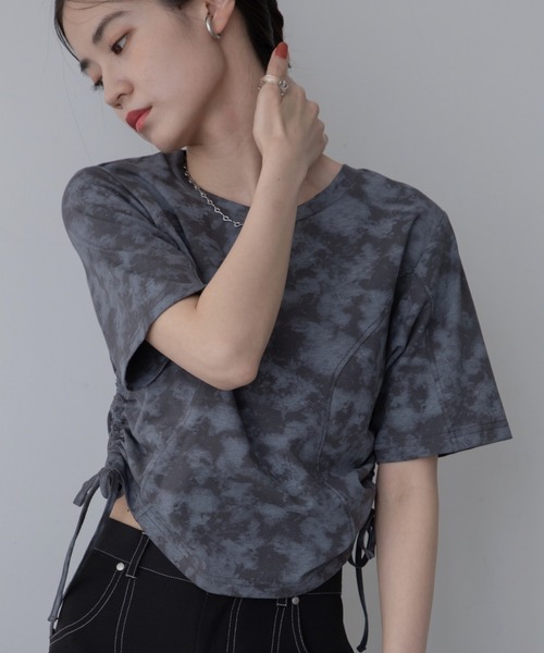 VACANCY(ヴァカンシー)の「ケミカルウォッシュドロスト半袖Tシャツ(Tシャツ/カットソー・レディース・チャコールグレー/ホワイト/グリーン・FREE)」の10枚目の写真