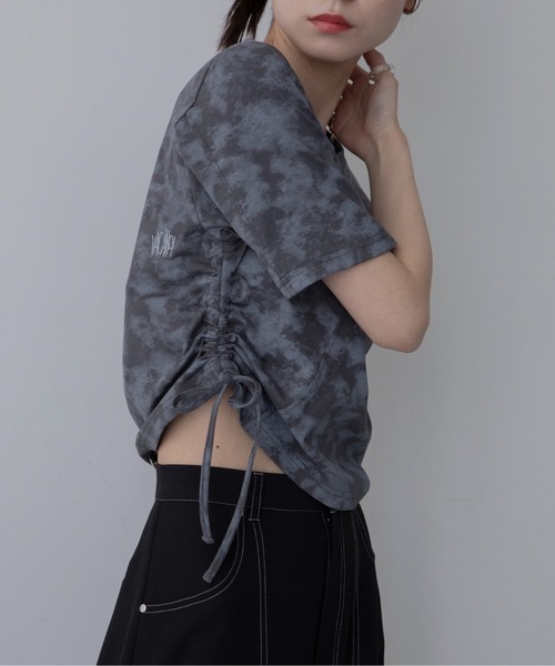 VACANCY(ヴァカンシー)の「ケミカルウォッシュドロスト半袖Tシャツ(Tシャツ/カットソー・レディース・チャコールグレー/ホワイト/グリーン・FREE)」の11枚目の写真