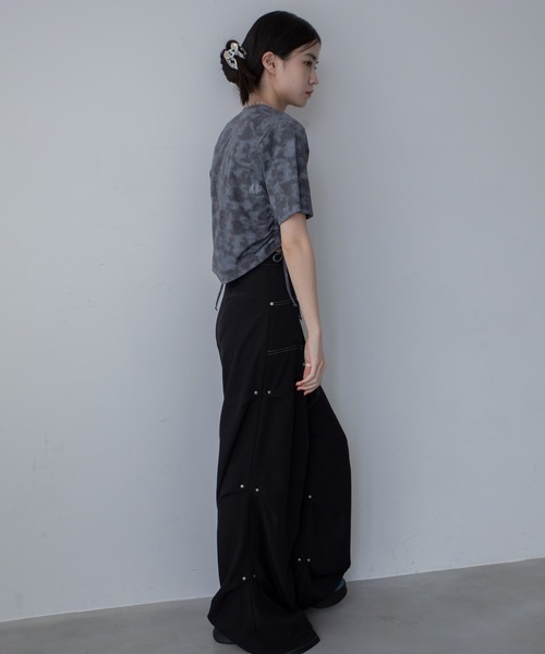 VACANCY(ヴァカンシー)の「ケミカルウォッシュドロスト半袖Tシャツ(Tシャツ/カットソー・レディース・チャコールグレー/ホワイト/グリーン・FREE)」の16枚目の写真