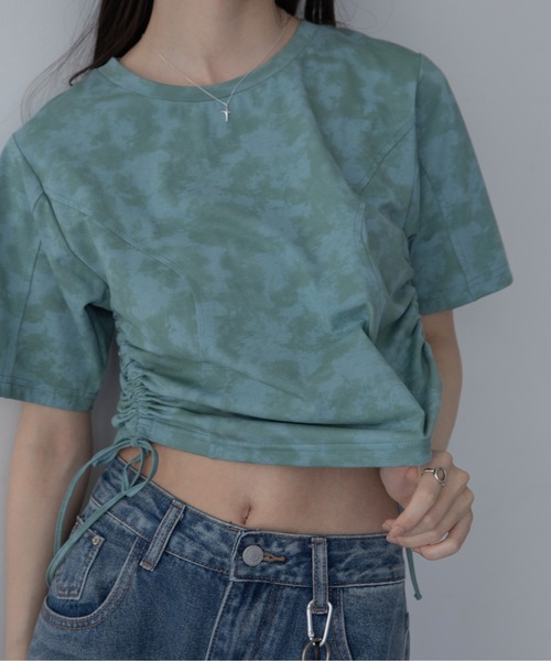 VACANCY(ヴァカンシー)の「ケミカルウォッシュドロスト半袖Tシャツ(Tシャツ/カットソー・レディース・チャコールグレー/ホワイト/グリーン・FREE)」の19枚目の写真