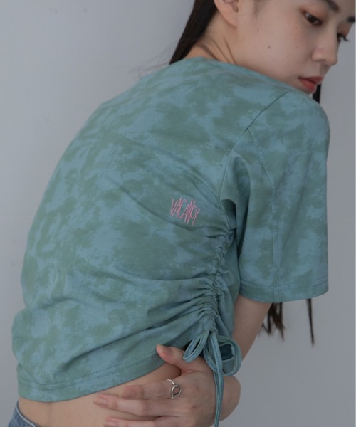 VACANCY(ヴァカンシー)の「ケミカルウォッシュドロスト半袖Tシャツ(Tシャツ/カットソー・レディース・チャコールグレー/ホワイト/グリーン・FREE)」の20枚目の写真