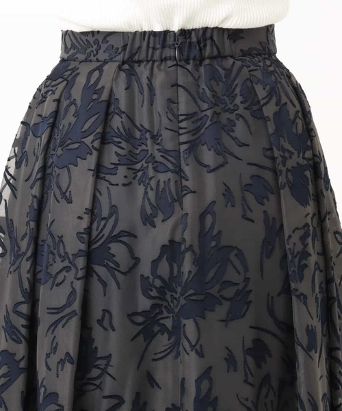 花柄シアーフレアースカート/洗える（スカート）｜OFUON（オフオン）の