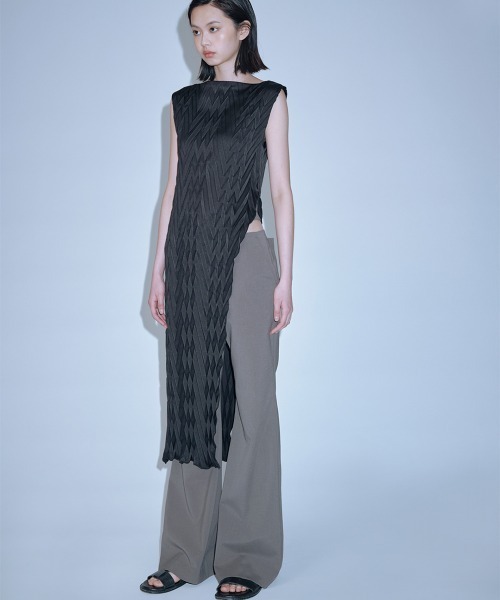 TELOPLAN】Poldi Pleats Dress / ポルディプリーツドレス（ワンピース 