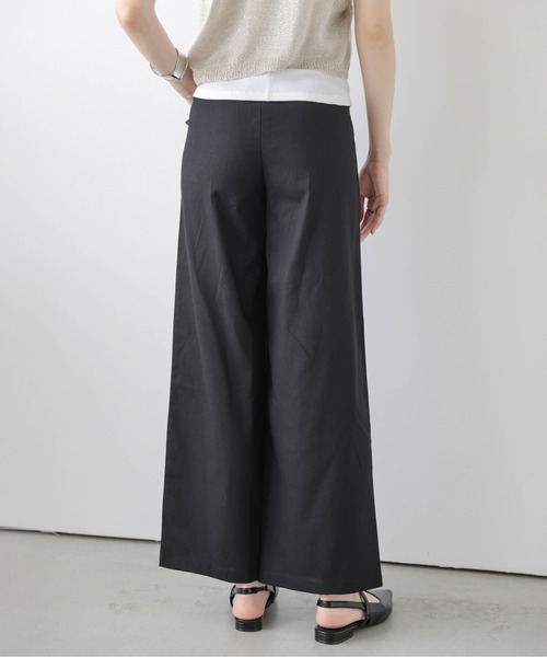La-gemme(ラジェム)の「コットンリネン混ワイドパンツ(その他パンツ・レディース・モカ/カーキ/ブラック/ベージュ・L/M)」の5枚目の写真