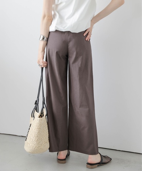 La-gemme(ラジェム)の「コットンリネン混ワイドパンツ(その他パンツ・レディース・モカ/カーキ/ブラック/ベージュ・L/M)」の8枚目の写真