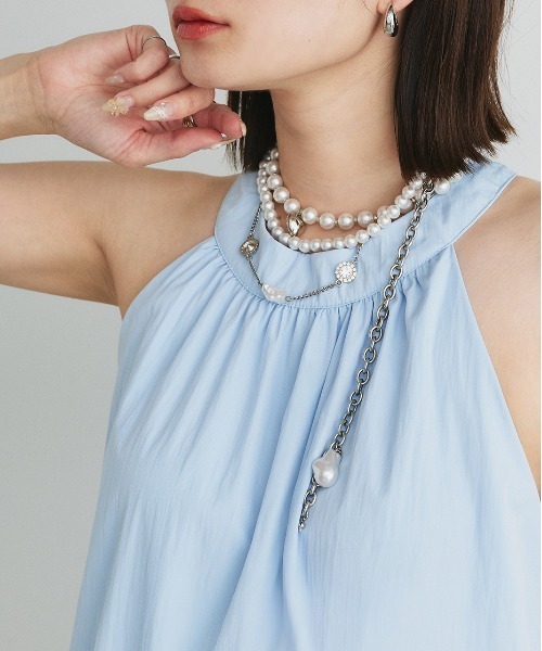 Tiara ホルターネック　ワンピース チーク Cheek ドロストホルターネックワンピース （MIGR