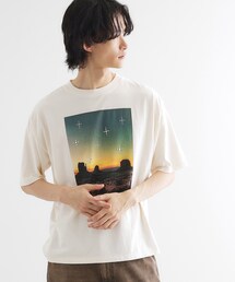 tk.TAKEO KIKUCHI | ウェスタンフォトスタッズTシャツ(Tシャツ/カットソー)