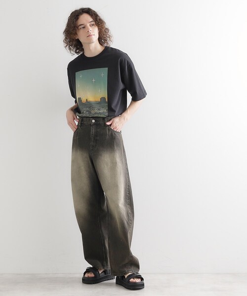 tk.TAKEO KIKUCHI（ティーケータケオキクチ）の「ウェスタンフォトスタッズTシャツ（Tシャツ/カットソー・メンズ・ブラック/ブラウン系その他/オフホワイト・01/02/03）」の6枚目の写真