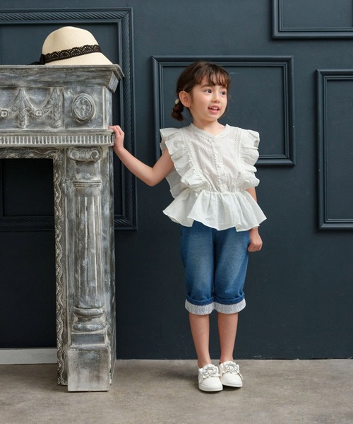 Rora（ローラ）の「レナ リネン ブラウス（シャツ/ブラウス・キッズ・グレー/アイボリー・120cm/130cm/140cm/150cm/110cm）」の15枚目の写真