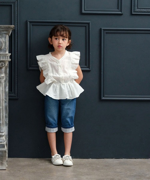 Rora（ローラ）の「レナ リネン ブラウス（シャツ/ブラウス・キッズ・グレー/アイボリー・120cm/130cm/140cm/150cm/110cm）」の16枚目の写真