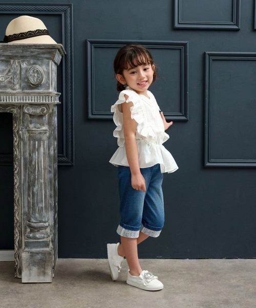 Rora（ローラ）の「レナ リネン ブラウス（シャツ/ブラウス・キッズ・グレー/アイボリー・120cm/130cm/140cm/150cm/110cm）」の17枚目の写真