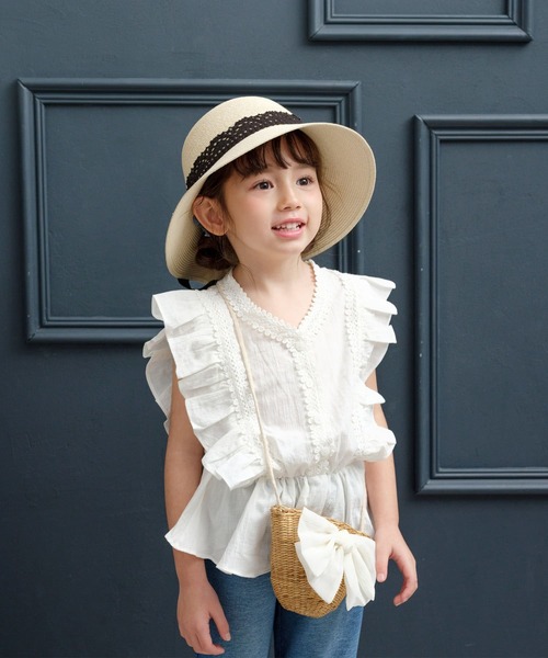 Rora（ローラ）の「レナ リネン ブラウス（シャツ/ブラウス・キッズ・グレー/アイボリー・120cm/130cm/140cm/150cm/110cm）」の6枚目の写真
