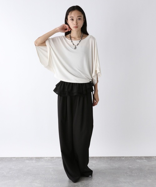 JEANASIS（ジーナシス）の「リバーシブルフリルベルトレイヤードパンツ/576422（その他パンツ・レディース・グレー系その他/ブラック系その他・SMALL/MEDIUM）」の3枚目の写真