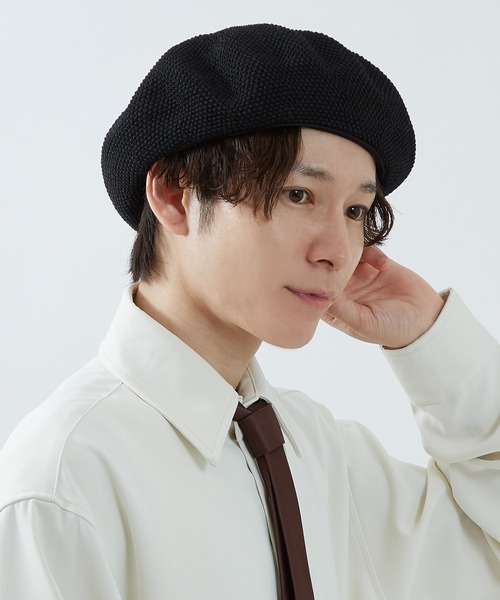 improves(インプローブス)の「ベレー帽(ハンチング/ベレー帽・メンズ・ベージュ/ブラック/アイボリー・FREE)」の3枚目の写真