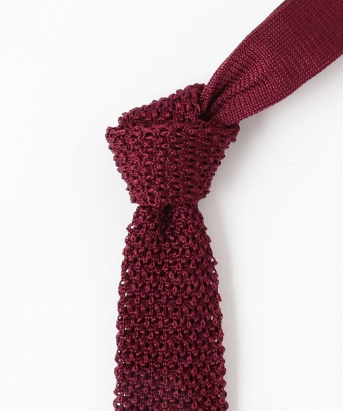 BEAMS PLUS（ビームスプラス）の「Silk Knit Tie Solid（ネクタイ・メンズ・ブラック/ネイビー/ワイン・ONE SIZE）」の9枚目の写真