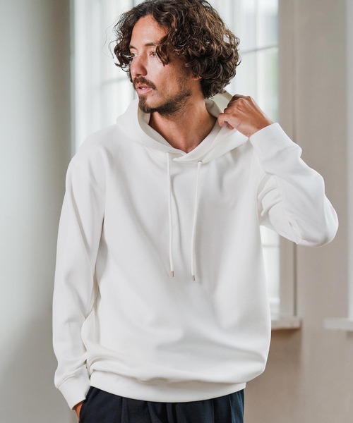 Magine(マージン)の「mpa3866-Double Knit Hoodie Parka パーカー(パーカー・メンズ・ホワイト/ミックスグレー/ブラック・48/46/44)」の2枚目の写真
