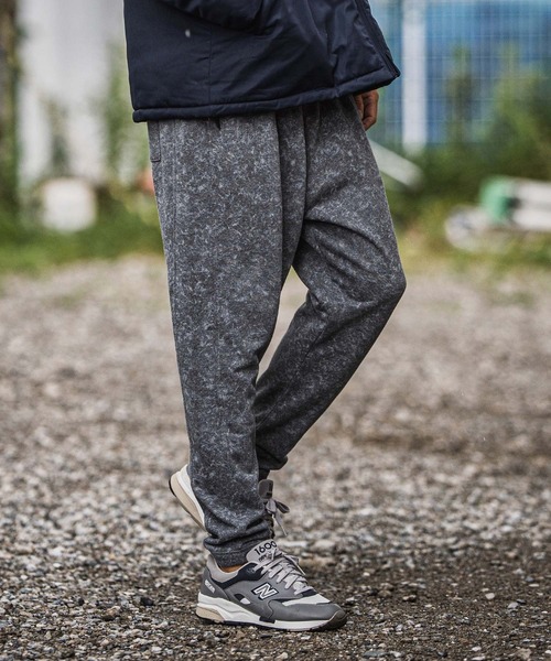 CAMBIO(カンビオ)の「mp13915-Used Like Print Sweat Tuck Pants スウェットパンツ(スウェットパンツ・メンズ・ブラック/グレー/チャコール・S/M/L)」の4枚目の写真