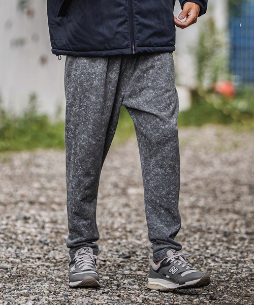 CAMBIO(カンビオ)の「mp13915-Used Like Print Sweat Tuck Pants スウェットパンツ(スウェットパンツ・メンズ・ブラック/グレー/チャコール・S/M/L)」の5枚目の写真