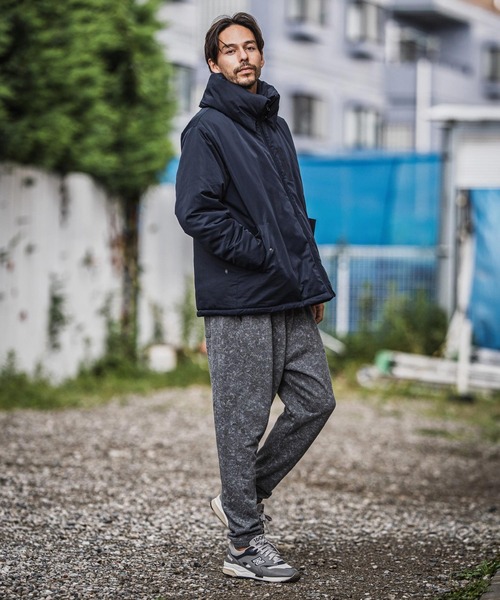 CAMBIO(カンビオ)の「mp13915-Used Like Print Sweat Tuck Pants スウェットパンツ(スウェットパンツ・メンズ・ブラック/グレー/チャコール・S/M/L)」の6枚目の写真