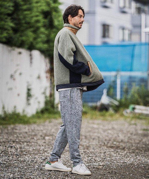 CAMBIO(カンビオ)の「mp13915-Used Like Print Sweat Tuck Pants スウェットパンツ(スウェットパンツ・メンズ・ブラック/グレー/チャコール・S/M/L)」の10枚目の写真