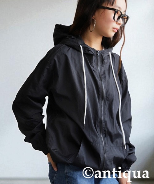 antiqua(アンティカ)の「ライトパーカー(パーカー・キッズ・グレー/ブラック・ONESIZE)」の2枚目の写真