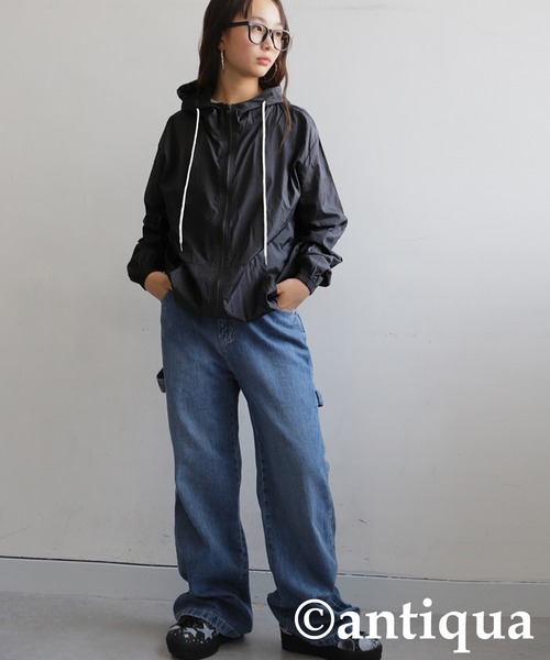 antiqua(アンティカ)の「ライトパーカー(パーカー・キッズ・グレー/ブラック・ONESIZE)」の5枚目の写真