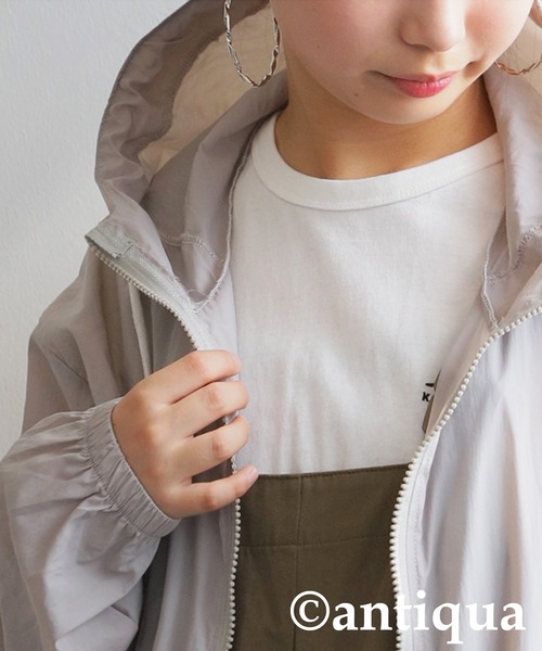 antiqua(アンティカ)の「ライトパーカー(パーカー・キッズ・グレー/ブラック・ONESIZE)」の13枚目の写真