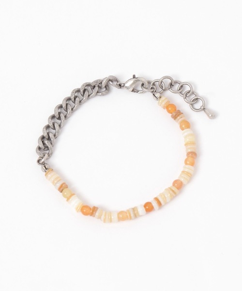 GLOBAL WORK(グローバルワーク)の「ストーン&チェーンブレス/UNISEX/572571(ブレスレット・メンズ・ダークブラウン/ライトブルー/ブラック・FREE)」の2枚目の写真