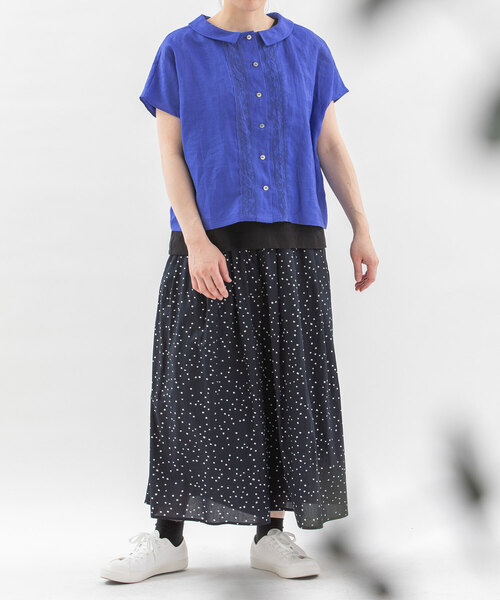 ノップドゥノッド（nop de nod）/ラミーバードレース2wayブラウス セール】ラミーバードレース2wayブラウス（シャツ/ブラウス）｜nop de