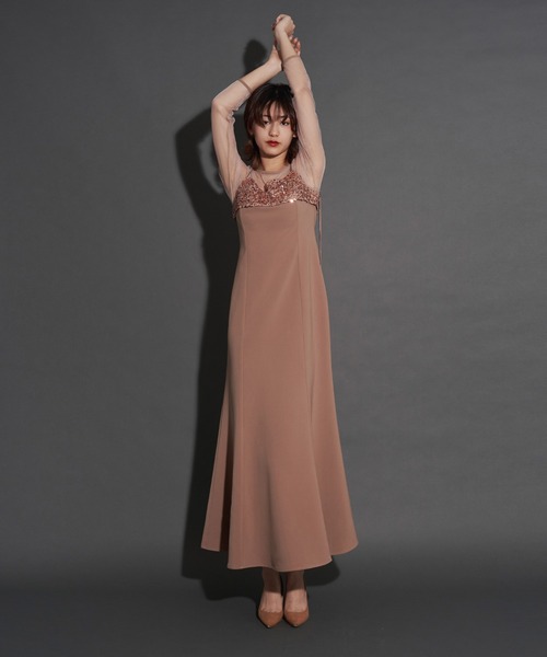 My shawty(マイシャウティー)の「2way glitter bustier dress(ドレス・レディース・ブラック/チャコールグレー/ベージュ・SMALL/MEDIUM/LARGE)」の17枚目の写真