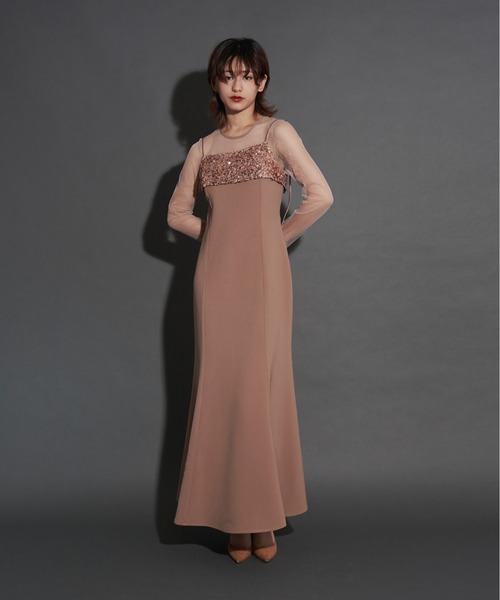My shawty(マイシャウティー)の「2way glitter bustier dress(ドレス・レディース・ブラック/チャコールグレー/ベージュ・SMALL/MEDIUM/LARGE)」の18枚目の写真