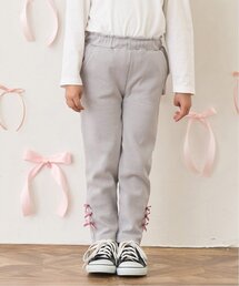 うしろリボンパンツ Feroux｜【洗える】リボンディテール セミワイドパンツ