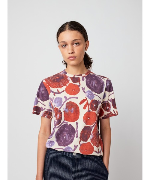 BOBO CHOSES(ボボショーズ)の「Dahlia pattern fitted T-shirt(Tシャツ/カットソー・レディース・オフホワイト・S/M/XS/XL/L)」の1枚目の写真