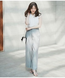 ツータック美シルエットワイドパンツ