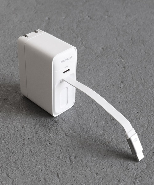 MaGdget（マジェット）の「〈MaGdget/マジェット〉Reel Adapter/リールアダプター 巻き取り式 充電器（スマホグッズ・メンズ・ブラック/ホワイト・ONE SIZE）」の2枚目の写真