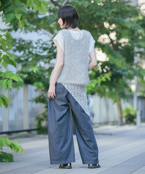 LAKOLE（ラコレ）の「マルチWAYレーススカーフ / 577757（バンダナ/スカーフ・レディース・アイボリー/オフホワイト・FREE）」の12枚目の写真