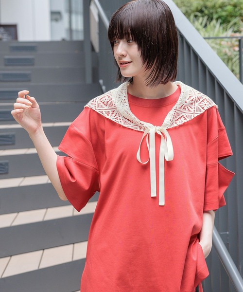 LAKOLE（ラコレ）の「マルチWAYレーススカーフ / 577757（バンダナ/スカーフ・レディース・アイボリー/オフホワイト・FREE）」の13枚目の写真