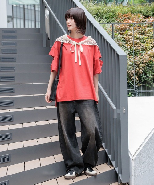 LAKOLE（ラコレ）の「マルチWAYレーススカーフ / 577757（バンダナ/スカーフ・レディース・アイボリー/オフホワイト・FREE）」の17枚目の写真