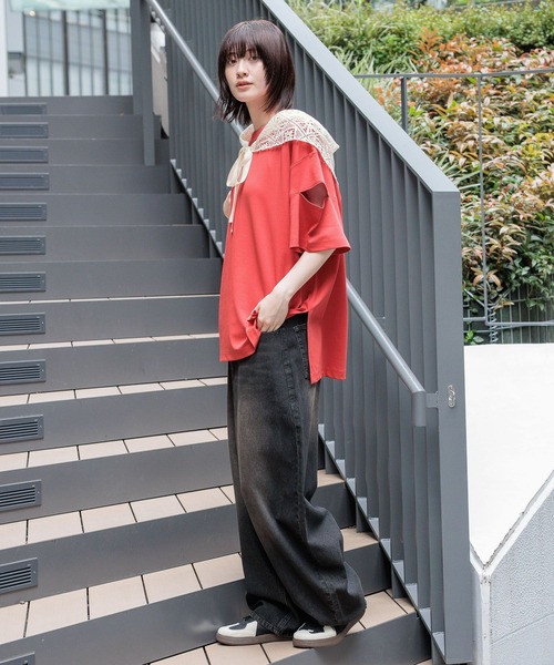 LAKOLE（ラコレ）の「マルチWAYレーススカーフ / 577757（バンダナ/スカーフ・レディース・アイボリー/オフホワイト・FREE）」の18枚目の写真