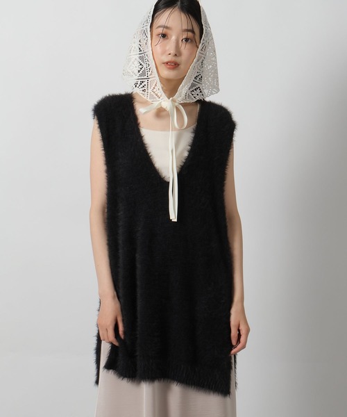 LAKOLE（ラコレ）の「マルチWAYレーススカーフ / 577757（バンダナ/スカーフ・レディース・アイボリー/オフホワイト・FREE）」の20枚目の写真