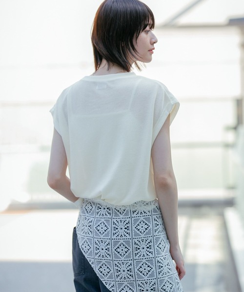 LAKOLE（ラコレ）の「マルチWAYレーススカーフ / 577757（バンダナ/スカーフ・レディース・アイボリー/オフホワイト・FREE）」の6枚目の写真