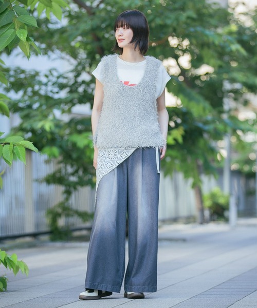 LAKOLE（ラコレ）の「マルチWAYレーススカーフ / 577757（バンダナ/スカーフ・レディース・アイボリー/オフホワイト・FREE）」の10枚目の写真