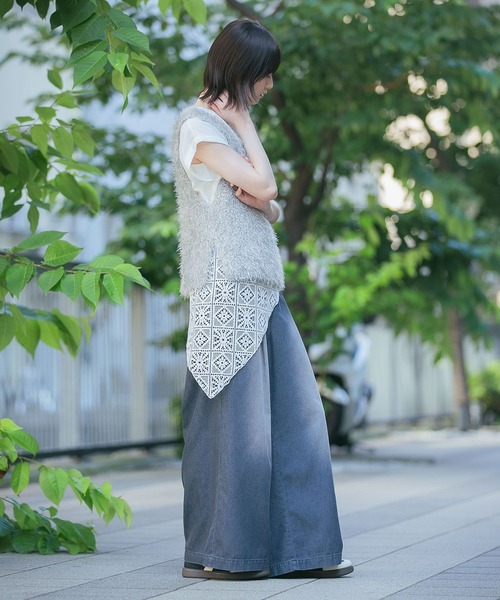 LAKOLE（ラコレ）の「マルチWAYレーススカーフ / 577757（バンダナ/スカーフ・レディース・アイボリー/オフホワイト・FREE）」の11枚目の写真