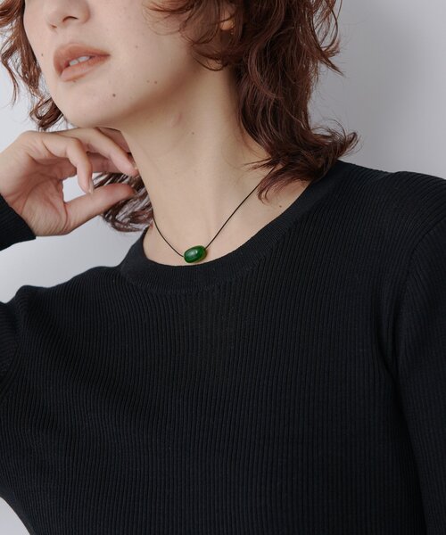 RIVE DROITE（リヴドロワ）の「【MONN.:.(モン)】GREENチョーカー（ネックレス・レディース・グリーン・FREE）」の2枚目の写真
