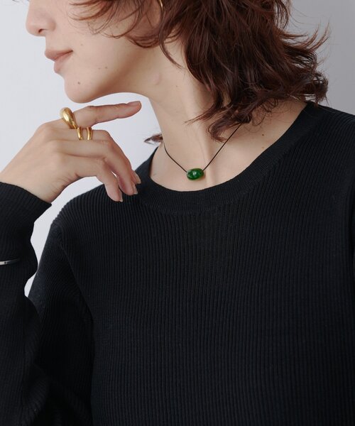 RIVE DROITE（リヴドロワ）の「【MONN.:.(モン)】GREENチョーカー（ネックレス・レディース・グリーン・FREE）」の3枚目の写真