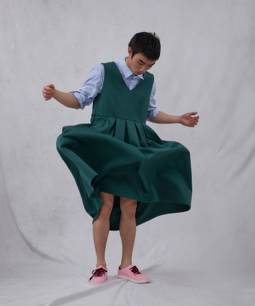 TXA(eB[GbNXG[)̖qvl/22IWF_C jersey midi dress green(s[X)