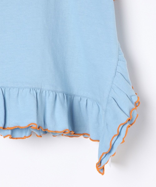 LEPSIM（レプシィム）の「【KIDS】配色フリルフレンチスリーブプルオーバー　578967（Tシャツ/カットソー・キッズ・アイボリー/ライトブルー/チャコールグレー・140/120）」の7枚目の写真