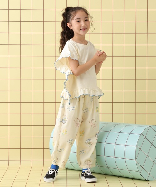 LEPSIM（レプシィム）の「【KIDS】配色フリルフレンチスリーブプルオーバー　578967（Tシャツ/カットソー・キッズ・アイボリー/ライトブルー/チャコールグレー・140/120）」の17枚目の写真