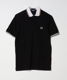 【未使用】FRED PERRY フレッドペリー　ポロシャツ　半袖　黒×白　古着 FRED PERRY Fred Perry フレッドペリー ポロシャツ ホワイト
